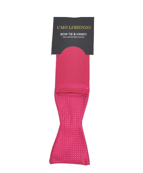 Selvbinder Butterfly og Lommeklud - Absolut Pink - Butterfly & Lommeklud Sæt fra Umo Lorenzo hos The Prince Webshop