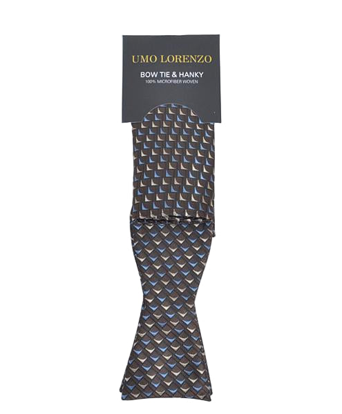 Self-tie bow tie and pocket square - Brownies - Bow tie and pocket square set from Umo Lorenzo at The Prince Webshop
