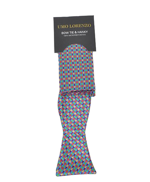 Self-tie Bow Tie and Pocket Square - Lotsa Lotsa Colors - Bow Tie and Pocket Square Set from Umo Lorenzo at The Prince Webshop
