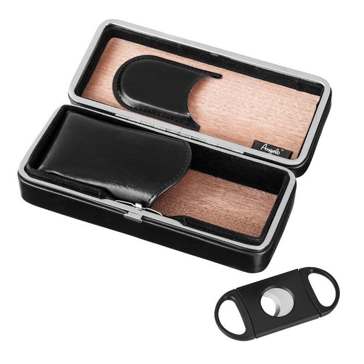 Black Cigar Box with Cigar Cutter - Cigar Cutter from Angelo at The Prince Webshop