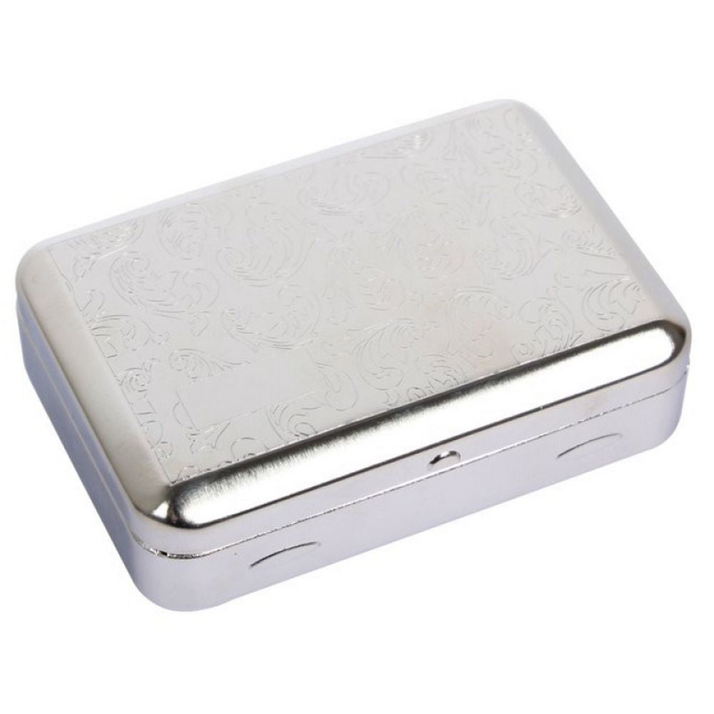 Cool Tobacco Box Silver Engraving - For Pipe and Handroll - Pipe Accessories from Wildfire at The Prince Webshop
