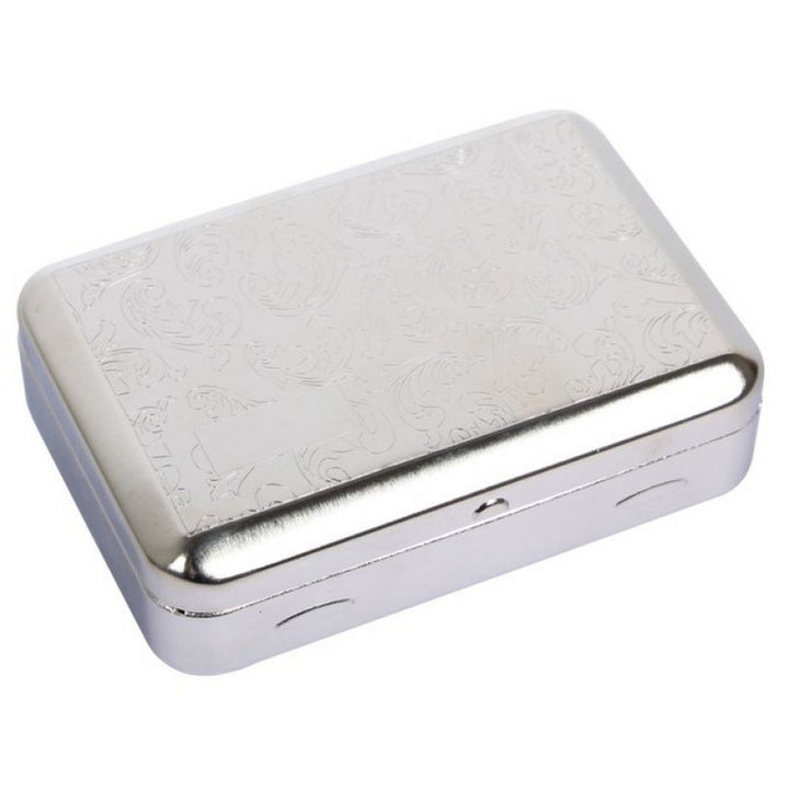 Cool Tobacco Box Silver Engraving - For Pipe and Handroll - Pipe Accessories from Wildfire at The Prince Webshop