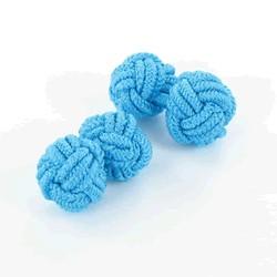 Turquoise Silk Knot Cufflinks (2 pcs) - Cufflinks from Onyx Art of London at The Prince Webshop