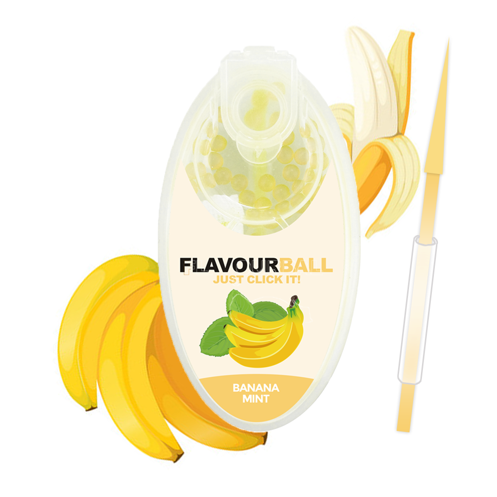 100 pcs Cool Banana Mint Flavor Balls in Pod - Aroma Balls from FLAVOR BALLS at The Prince Webshop