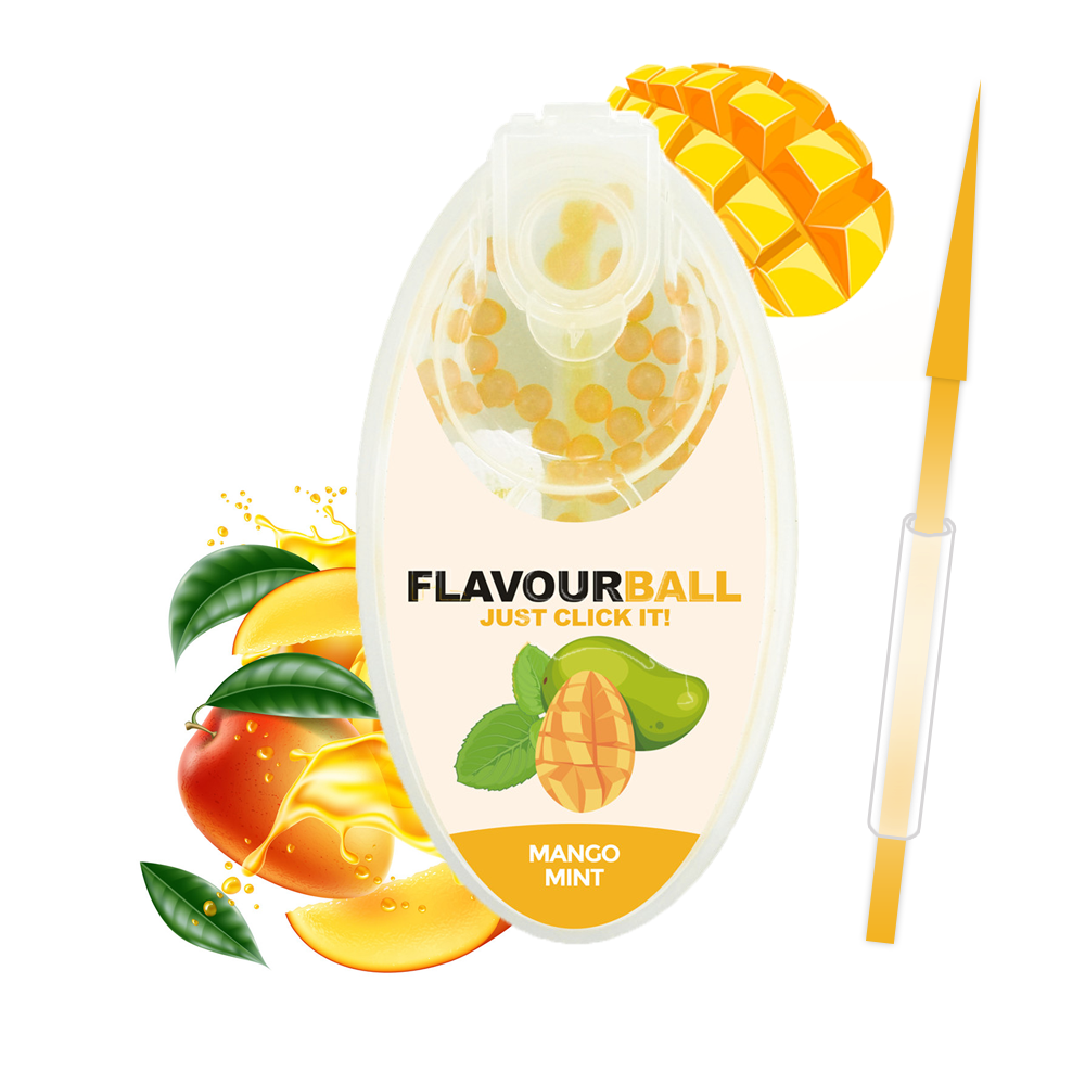 100 pcs Cool Mango Mint Flavor Balls in Pod - Aroma Balls from FLAVOR BALLS at The Prince Webshop