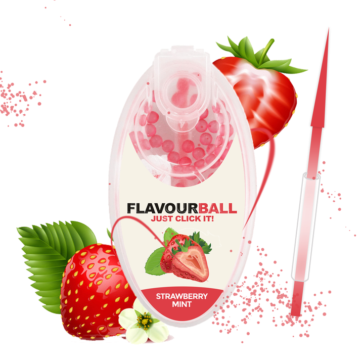 100 pcs Cool Strawberry Mint Flavor Balls in Pod - Aroma Balls from FLAVOR BALLS at The Prince Webshop