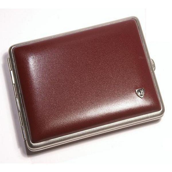 Vom Hofe Cigarette Case - 18 100S cigarettes - Wine Red Leather - Cigarette Case from vom Hofe at The Prince Webshop