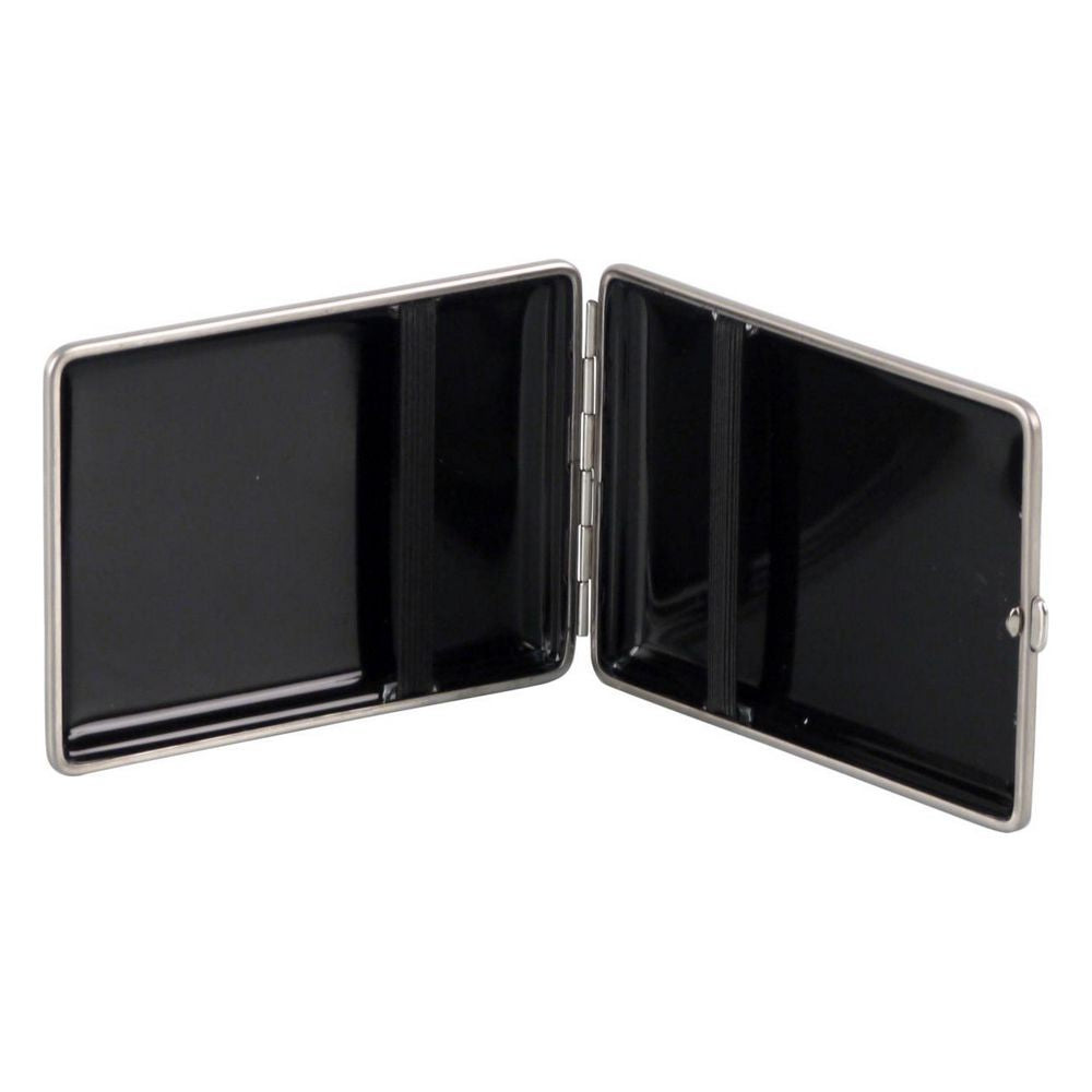 Carbon Look Cigarette Case - 18 100S - Black Leather Silver - Cigarette Case from vom Hofe at The Prince Webshop