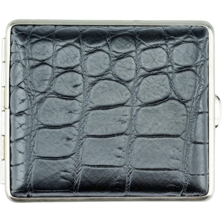 Vom Hofe Cigarette Case - 18 King Size - Croco Look Black - Cigarette Case from vom Hofe at The Prince Webshop