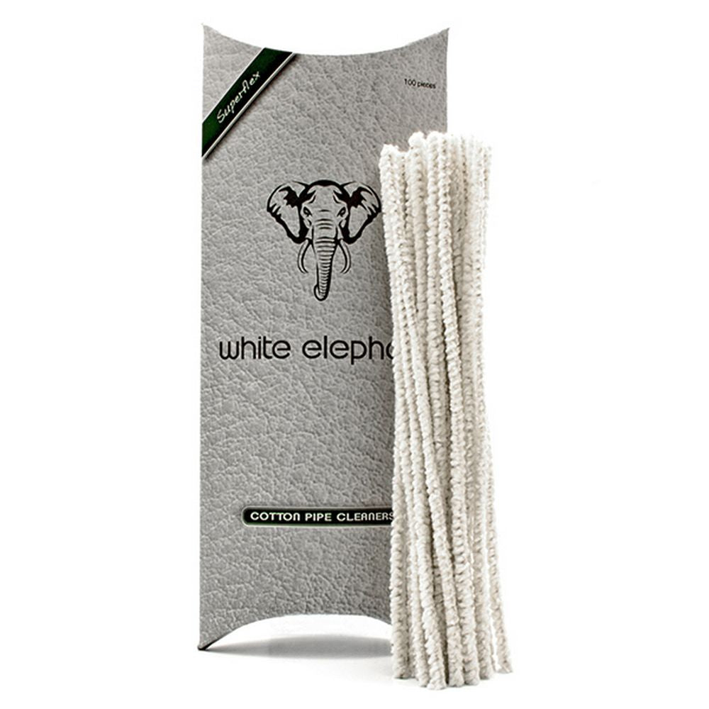 100 pcs Whte Elephant 17 cm Pipe cleaners - Soft brushes - Pipe Accessories from KOPP at The Prince Webshop