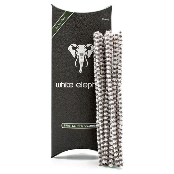 80 pcs White Elephant 17 cm Pipe Cleaners - Stiff Brushes - Pipe Accessories from KOPP at The Prince Webshop