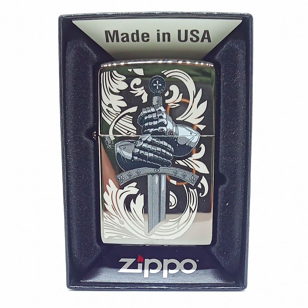 Original Zippo Lighter - Knights Gloves Design - Zippo Lighter from Zippo at The Prince Webshop