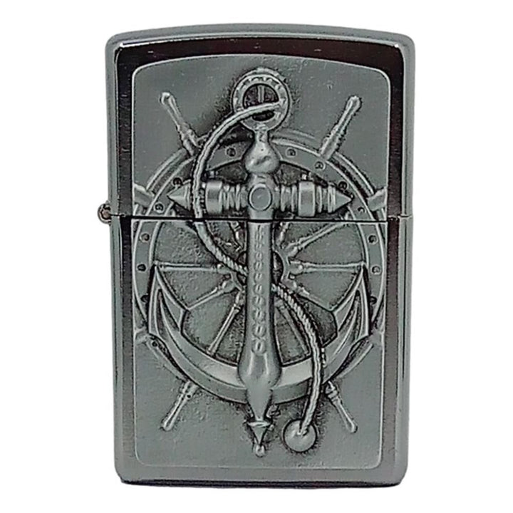 Anchor & Rudder Nautic Emblem Zippo Lighter - Zippo Lighter from Zippo at The Prince Webshop