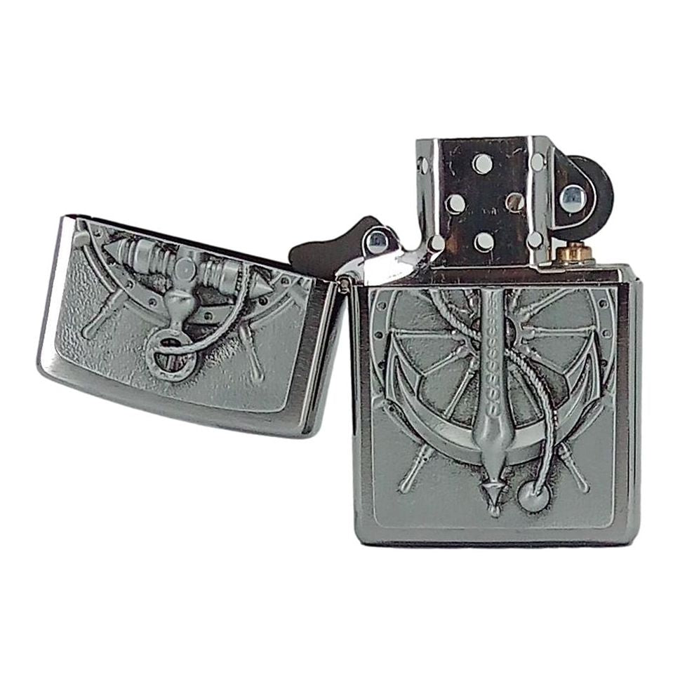 Anchor & Rudder Nautic Emblem Zippo Lighter - Zippo Lighter from Zippo at The Prince Webshop