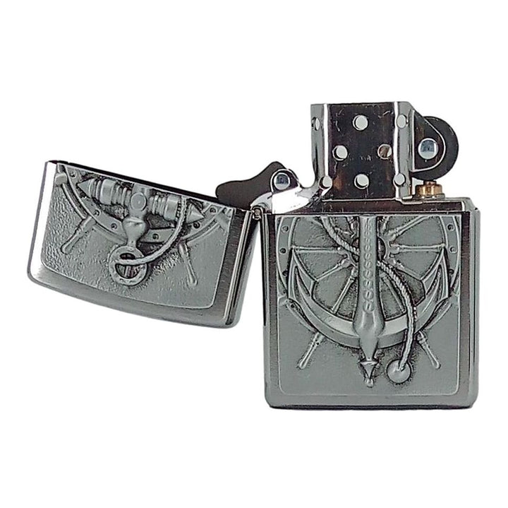 Anchor & Rudder Nautic Emblem Zippo Lighter - Zippo Lighter from Zippo at The Prince Webshop